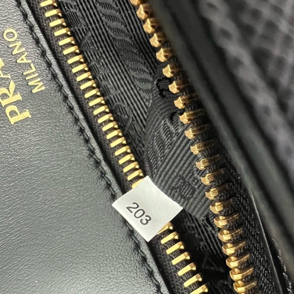 PRADA Saffiano Flap Shoulder Bag in black. - Picture 13 of 14